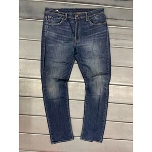 Levis 511 Jeans Mens 36X32 Blue Medium Dark Wash Denim Slim Straight Fit Faded